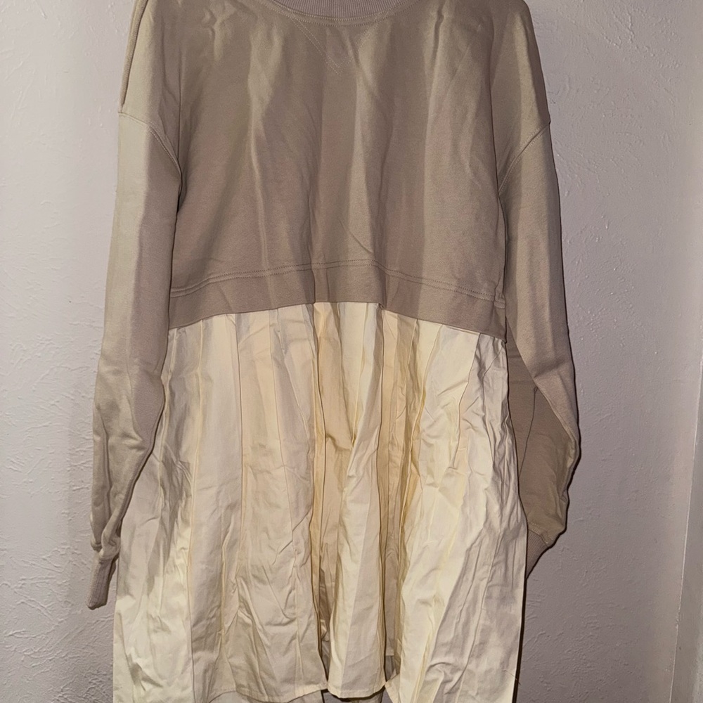 Elegant Beige and Cream Women's Dress